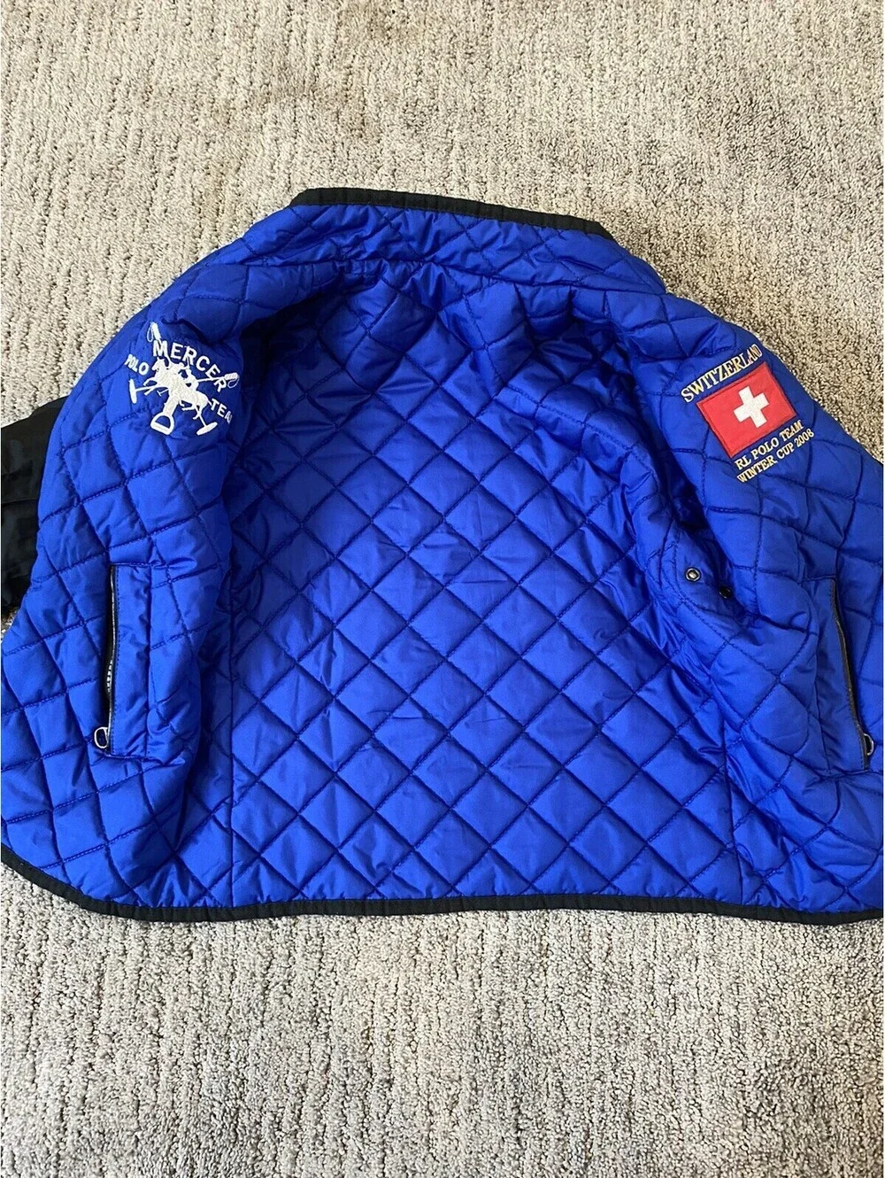 Polo Ralph Lauren Boys Reversible Coat Jacket Embroidered 3T Emblem Winter Cup